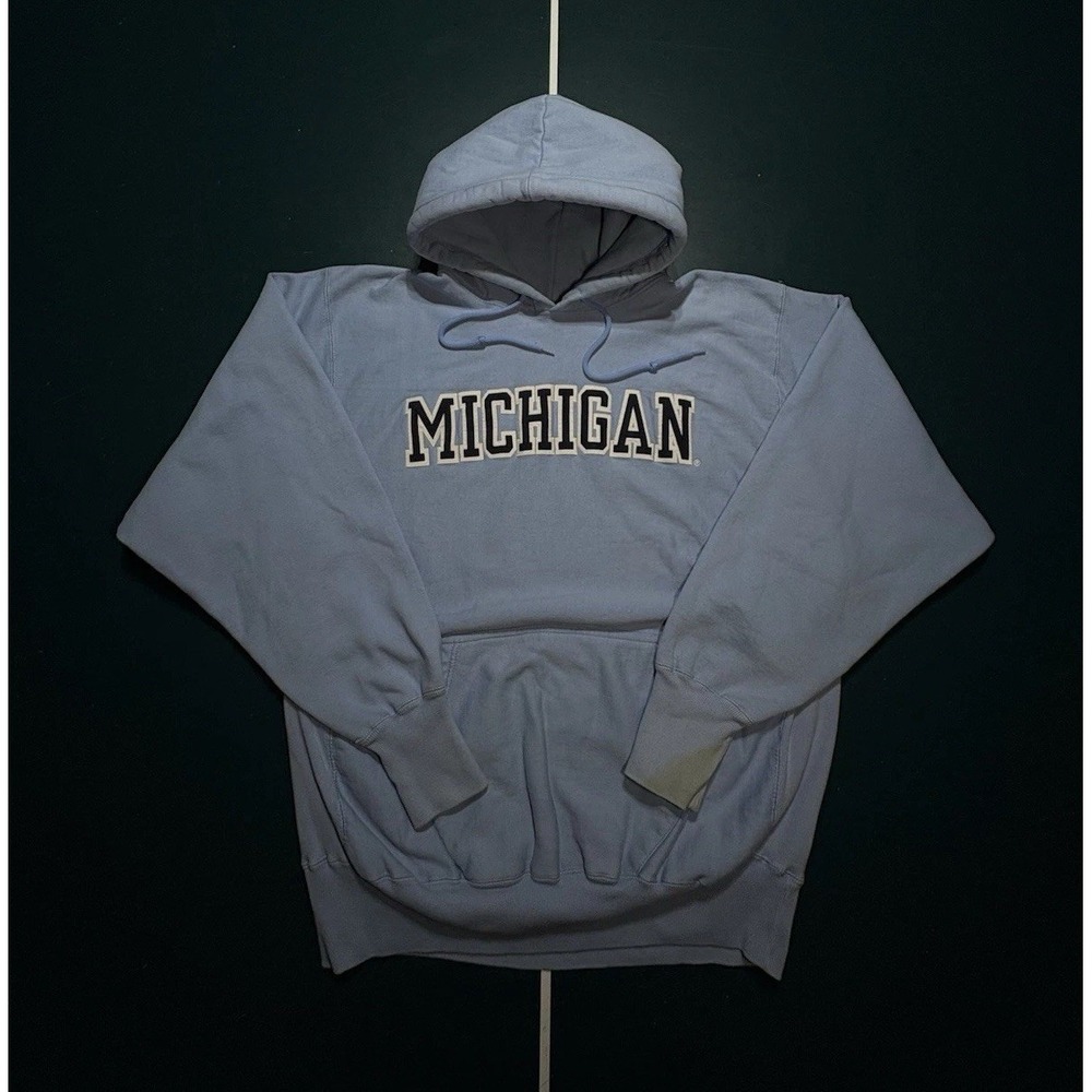 Champion Light Blue Michigan Hoodie